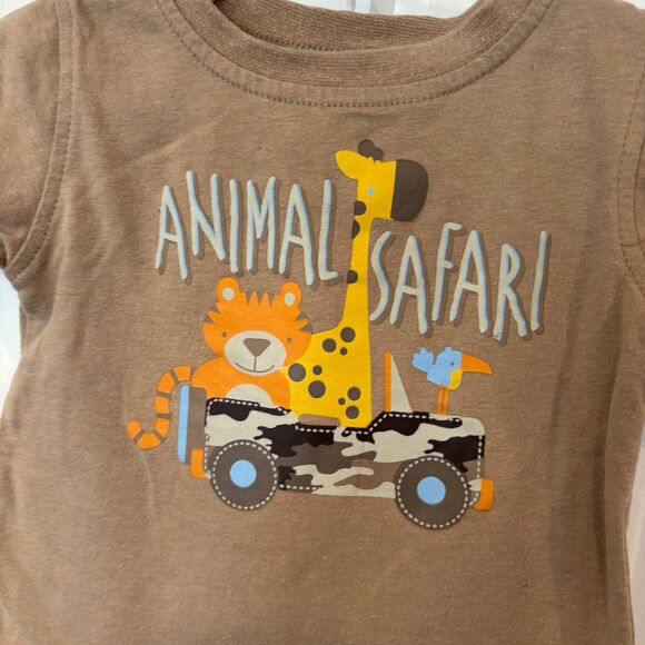 Fisher Price Tan Animal Safari Tee Size 18 Months - Picture 3 of 7